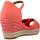 Cipők Női Gyékény talpú cipők Tommy Hilfiger BASIC OPEN TOE MID WEDGE Narancssárga