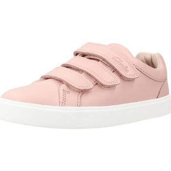 Cipők Lány Rövid szárú edzőcipők Clarks CITY OASISLO K Rózsaszín