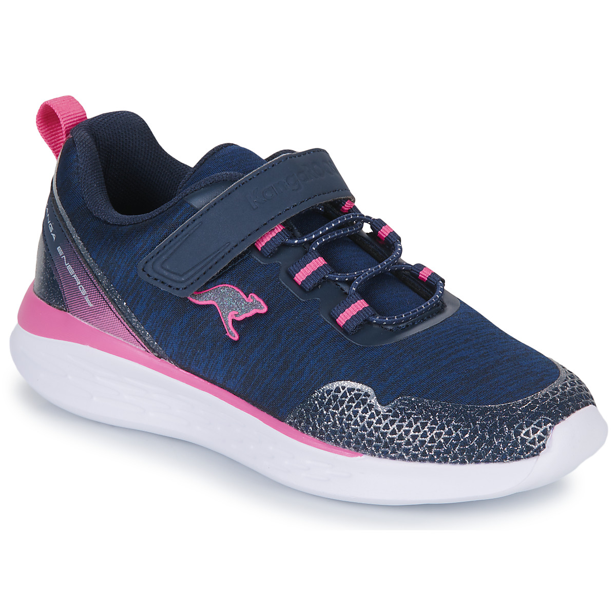 Cipők Lány Rövid szárú edzőcipők Kangaroos KQ-FLEET II EV Tengerész / Rózsaszín