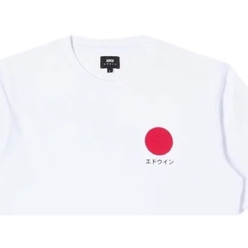 Ruhák Férfi Pólók / Galléros Pólók Edwin Japanese Sun T-Shirt - White Fehér