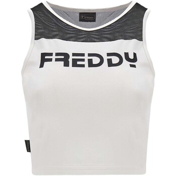 Ruhák Női Trikók / Ujjatlan pólók Freddy S2WMAK1 Fehér