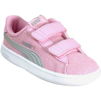 Cipők Lány Rövid szárú edzőcipők Puma Smash v2glitz glamv inf Rózsaszín