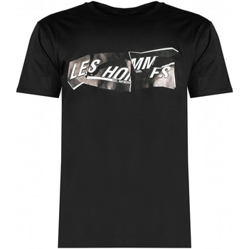 Ruhák Férfi Rövid ujjú pólók Les Hommes LLT202-717P | Round Neck T-Shirt Fekete 