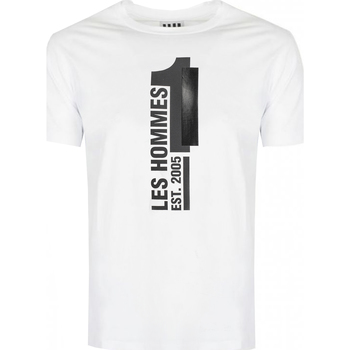 Ruhák Férfi Rövid ujjú pólók Les Hommes LLT205 721P | Round Neck T-Shirt Fehér