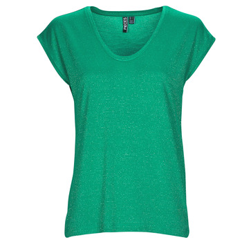 Ruhák Női Trikók / Ujjatlan pólók Pieces PCBILLO TEE LUREX STRIPES Zöld