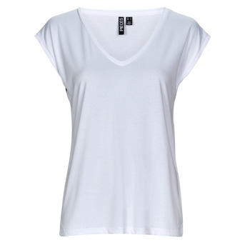 Ruhák Női Trikók / Ujjatlan pólók Pieces PCKAMALA TEE Fehér