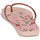 Cipők Női Lábujjközös papucsok Havaianas SLIM ORGANIC Rózsaszín