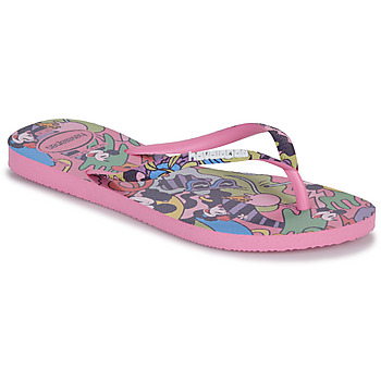Cipők Női Lábujjközös papucsok Havaianas SLIM DISNEY STYLISH Rózsaszín