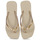 Cipők Női Lábujjközös papucsok Havaianas SLIM SQUARE MAGIC SEQUIN Bézs / Arany