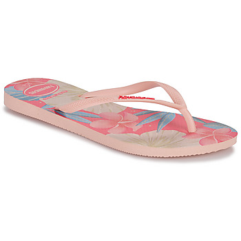 Cipők Női Lábujjközös papucsok Havaianas SLIM FLORAL Rózsaszín