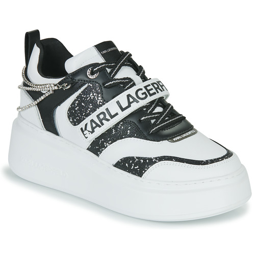 Cipők Női Rövid szárú edzőcipők Karl Lagerfeld ANAKAPRI Krystal Strap Lo Lace Fehér / Fekete 