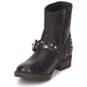 Pieces ISADORA LEATHER BOOT Fekete 
