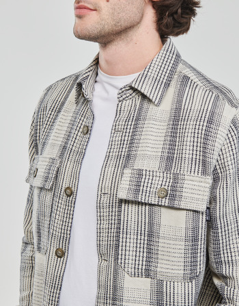 Only & Sons  ONSSCOTT LS CHECK FLANNEL OVERSHIRT 4162 Fekete 