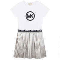 Ruhák Lány Rövid ruhák MICHAEL Michael Kors R12161-M31-C Fehér / Ezüst