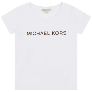 Ruhák Lány Rövid ujjú pólók MICHAEL Michael Kors R15164-10P-C Fehér