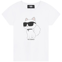 Ruhák Lány Rövid ujjú pólók Karl Lagerfeld Z15416-10P-C Fehér