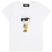 Ruhák Lány Rövid ujjú pólók Karl Lagerfeld Z15417-N05-C Fehér