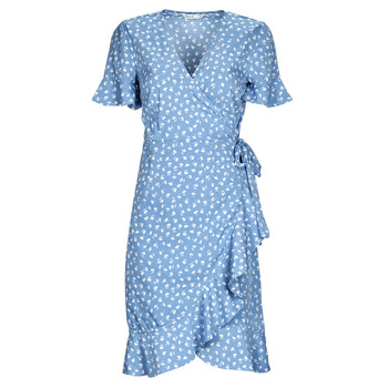 Ruhák Női Rövid ruhák Only ONLOLIVIA S/S WRAP DRESS Kék