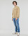 Ruhák Férfi Pulóverek Calvin Klein Jeans SHRUNKEN BADGE CREW NECK Bézs