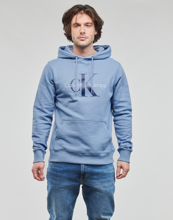 Ruhák Férfi Pulóverek Calvin Klein Jeans MONOLOGO REGULAR HOODIE Kék