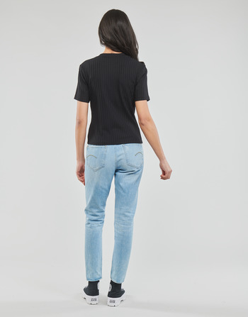 Calvin Klein Jeans RIB SHORT SLEEVE TEE Fekete 
