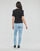 Ruhák Női Rövid ujjú pólók Calvin Klein Jeans RIB SHORT SLEEVE TEE Fekete 