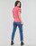 Ruhák Női Rövid ujjú pólók Calvin Klein Jeans 2-PACK MONOGRAM SLIM TEE X2 Fehér / Rózsaszín