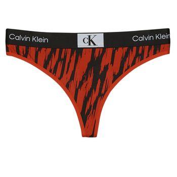 Fehérnemű Női Stringek Calvin Klein Jeans MODERN THONG Fekete  / Piros