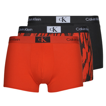 Fehérnemű Férfi Boxerek Calvin Klein Jeans TRUNK 3PK X3 Fekete  / Piros