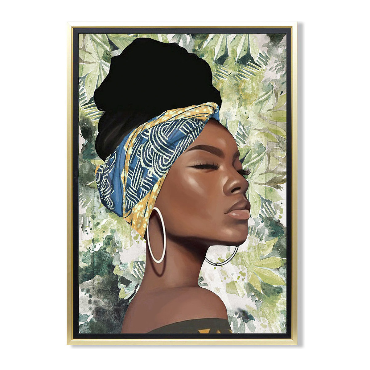 Otthon Képek / vásznak Signes Grimalt Afrikai Nő Doboz Zöld