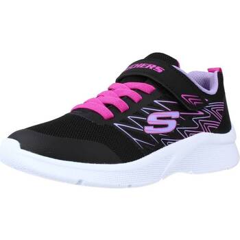Cipők Lány Rövid szárú edzőcipők Skechers MICROSPEC - BOLD DELIGHT Fekete 