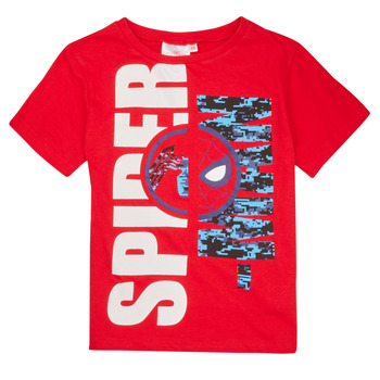 Ruhák Fiú Rövid ujjú pólók TEAM HEROES  T-SHIRT SPIDERMAN Piros