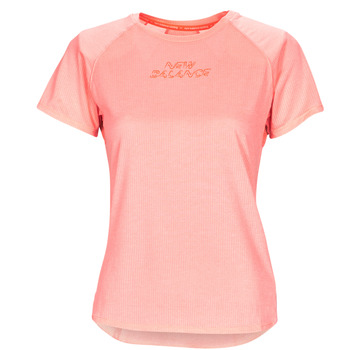 Ruhák Női Rövid ujjú pólók New Balance Printed Impact Run Short Sleeve Rózsaszín