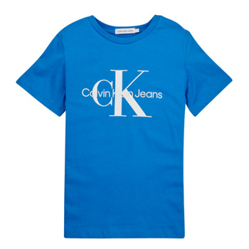 Ruhák Gyerek Rövid ujjú pólók Calvin Klein Jeans MONOGRAM LOGO T-SHIRT Kék