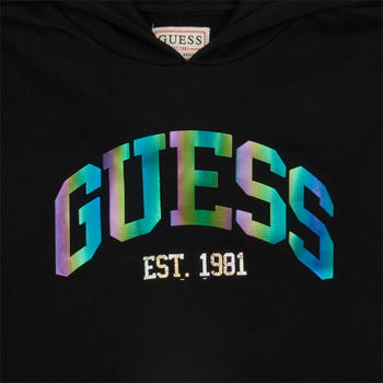 Guess LS HOODED ACTIVE TOP Fekete 
