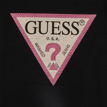 Guess SS T SHIRT Fekete  / Rózsaszín