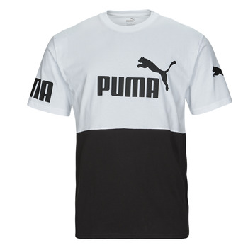 Ruhák Férfi Rövid ujjú pólók Puma PUMA POWER COLORBLOCK Fekete  / Fehér