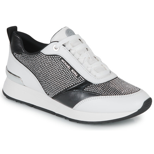 Cipők Női Rövid szárú edzőcipők MICHAEL Michael Kors ALLIE STRIDE TRAINER Fehér / Fekete  / Ezüst