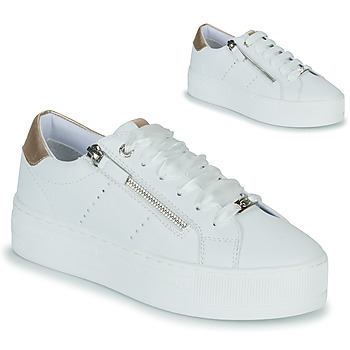 Cipők Női Rövid szárú edzőcipők Tom Tailor 5391303 Fehér / Arany