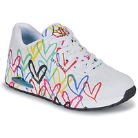 Cipők Női Rövid szárú edzőcipők Skechers UNO Fehér / Sokszínű