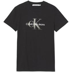 Ruhák Női Rövid ujjú pólók Calvin Klein Jeans  Fekete 