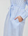 Ruhák Női Rövid ruhák Tommy Hilfiger ITHAKA KNEE SHIRT-DRESS LS Fehér / Kék