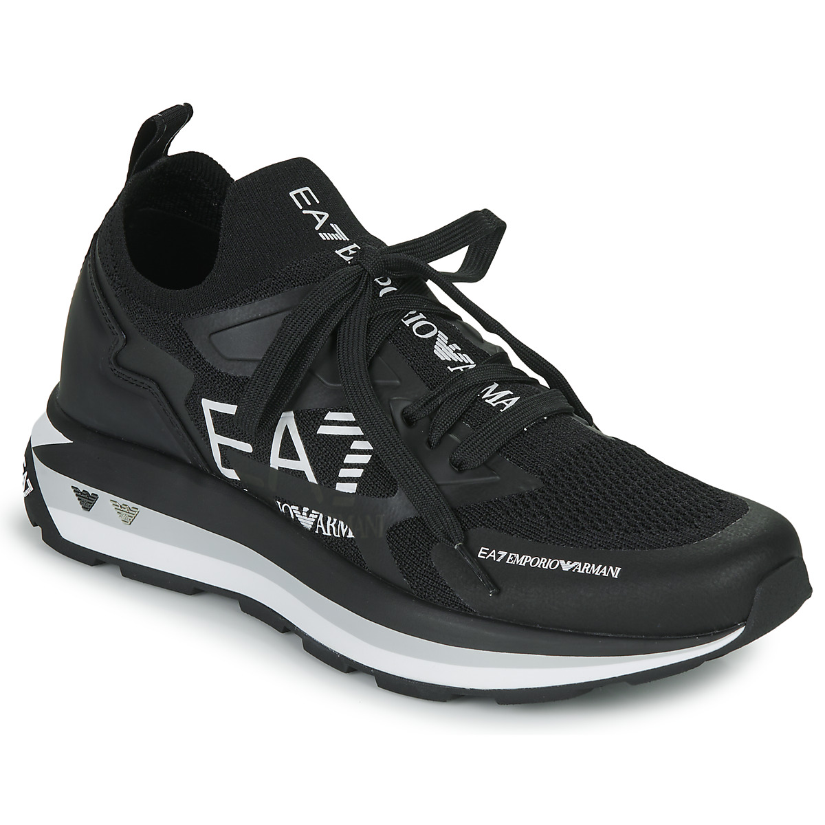 Cipők Férfi Rövid szárú edzőcipők Emporio Armani EA7 X8X113 Fekete  / Fehér