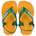 Cipők Gyerek Lábujjközös papucsok Havaianas BABY BRASIL LOGO Citromsárga / Zöld