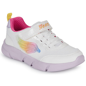 Cipők Lány Rövid szárú edzőcipők Geox J ARIL GIRL D Fehér / Rózsaszín