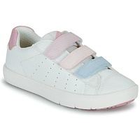 Cipők Lány Rövid szárú edzőcipők Geox J SILENEX GIRL B Fehér / Rózsaszín / Kék