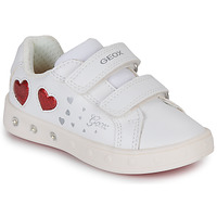 Cipők Lány Rövid szárú edzőcipők Geox J SKYLIN GIRL A Fehér / Piros