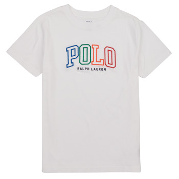 Ruhák Fiú Rövid ujjú pólók Polo Ralph Lauren SSCNM4-KNIT SHIRTS- Fehér