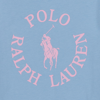 Polo Ralph Lauren SS GRAPHIC T-KNIT SHIRTS-T-SHIRT Kék / Égkék / Rózsaszín