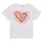 Ruhák Lány Rövid ujjú pólók Desigual TS_HEART Fehér / Sokszínű
